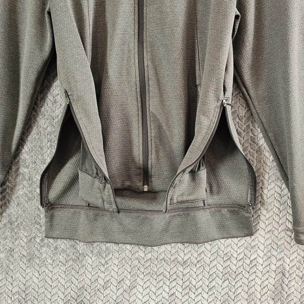 Nike Basketball‎ Jacket Mens Small Grey Black Heathered Hyper Elite Dry Full Zip